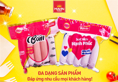 Mavin Foods tung dòng xúc xích mới vị ngọt, thơm nguyên bản, không chất bảo quản