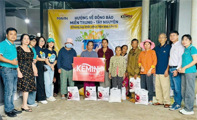 Mavin và Kemin đồng hành cùng miền Trung – Tây Nguyên vượt qua bão lũ