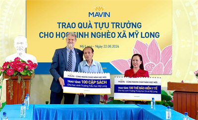 Mavin Presents Back-to-school Gifts to Underprivileged Students in Dong Thap